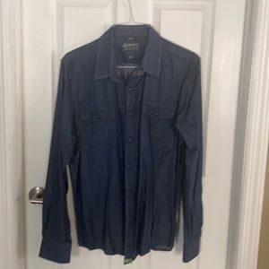 Denim button down